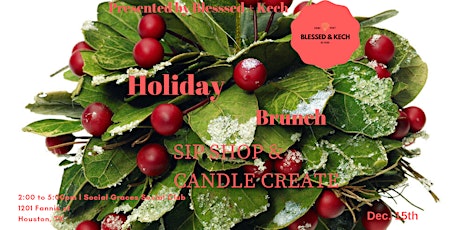 Holiday... SIP SHOP & CANDLE CREATE Pop-Up primary image