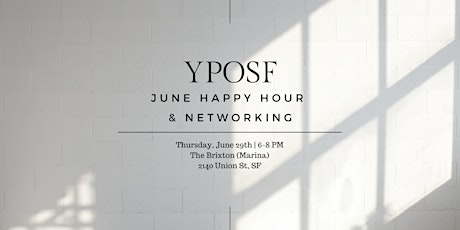 Imagem principal do evento YPOSF June Happy Hour