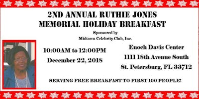 2nd Annual Ruthie Jones Memorial Holiday Breakfast