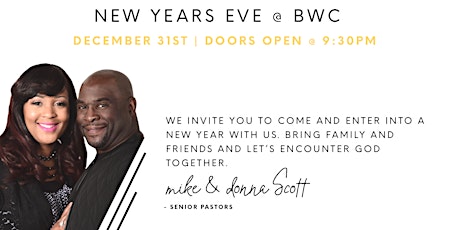 Bethel Worship Center New Year's Eve Celebration! primary image