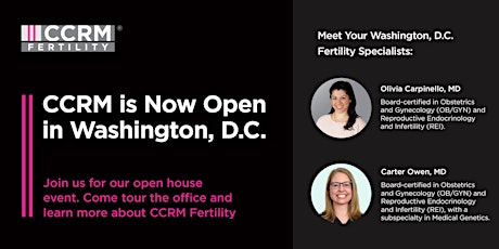 Imagen principal de CCRM Fertility Open House in Downtown D.C.!