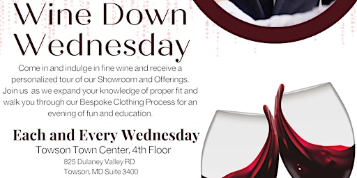 Imagem principal do evento Wine Down Wednesday at Branded Bespoke