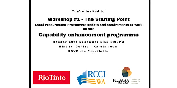 Workshop 1 "The Starting Point" - RTIO CEP 