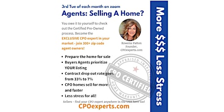 LISTING AGENTS - win more listings with CPO - free seminar