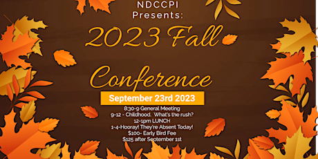 Primaire afbeelding van NDCCPI Fall Conference 2023
