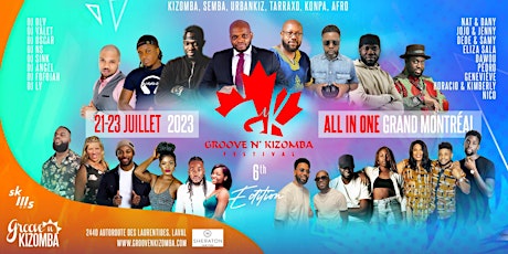 GROOVE N' KIZOMBA FESTIVAL -6th Edition -  ALL IN ONE - JULY 21-23 2023 primary image