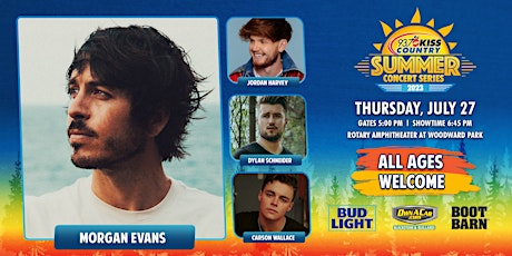KISS Country Summer Concert Series Show #3 featuring Morgan Evans primary image