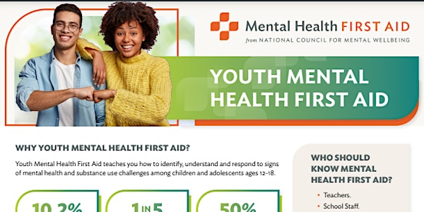 Youth Mental Health First Aid Course (Zoom - Virtual)