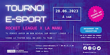Primaire afbeelding van Tournoi Rocket League pour les Terminales au Havre