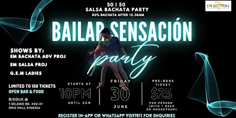 Bailar Sensación Latin Party primary image