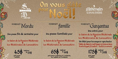 Salon passion médiévale & Médiévales Lanaudière - Promotion de Noël primary image