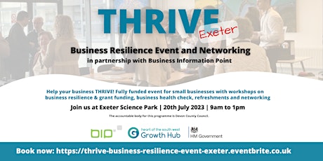 Imagen principal de Thrive Business Resilience Event and Networking (Exeter)