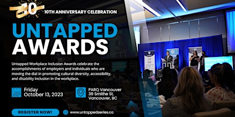 Untapped Workplace Inclusion Awards 2023- 10th Anniversary Celebration primary image