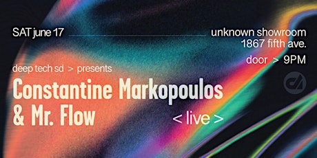 Imagen principal de Constantine Markopoulos & Mr. Flow (Live) at The Unknown Showroom