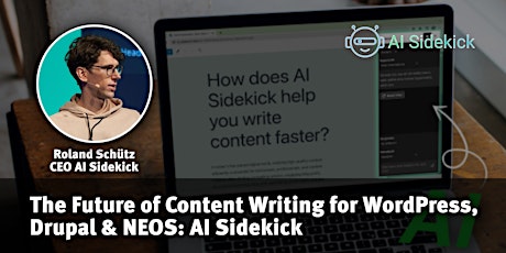 Hauptbild für The Future of Content Writing for WordPress, Drupal & NEOS: AI Sidekick