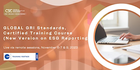 Global| GRI Certified Standards Training Course ,  November 6-7 & 9,2023 primary image