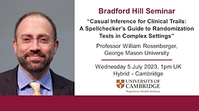 Bradford Hill Seminar by Prof William Rosenberger  primärbild