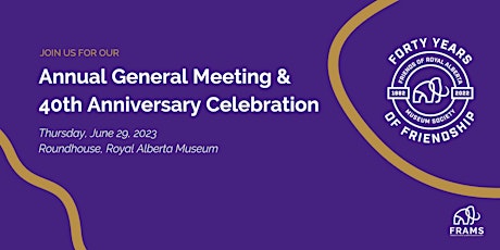 Annual general meeting (AGM) and 40th anniversary celebration primary image