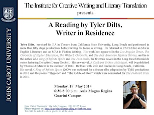 JCU presents a Reading by Writer in Residence Tyler Dilts primary image