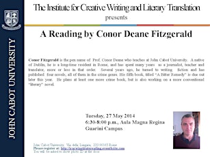 JCU presents a Reading by Conor Deane Fitzgerald primary image