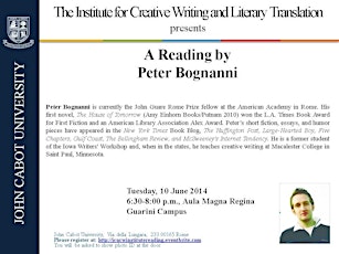 JCU presents a Reading by Peter Bognanni primary image