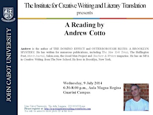 JCU presents a Reading by Andrew Cotto primary image