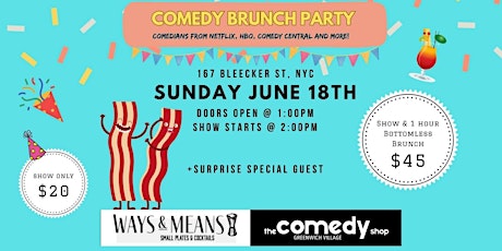 Comedy Brunch Party at The Comedy Shop! primary image