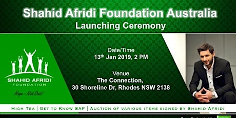 Shahid Afridi Foundation Australia - Launching Ceremony primary image