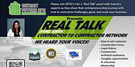 DFO313  Presents  Detroit Contractors  "Real Talk" Panel Series primary image