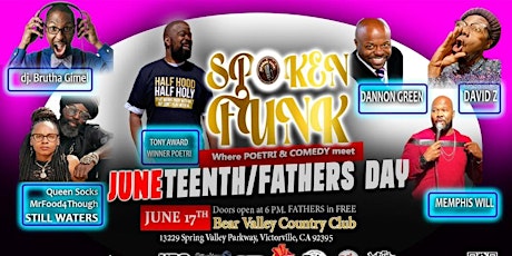 juneTEENTH/FATHERS DAY @ SPOKEN FUNK! primary image