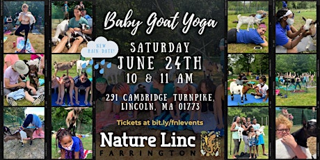 CANCELLED-Baby Goat Yoga at Farrington Nature Linc - June 2023 primary image