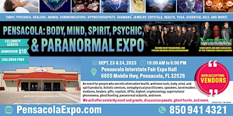 Immagine principale di Pensacola Para Con: Body, Mind, Spirit, Psychic,  and Paranormal Expo 