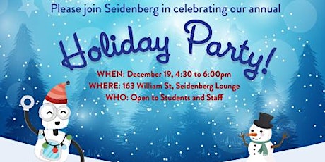 Annual Seidenberg Holiday Party primary image