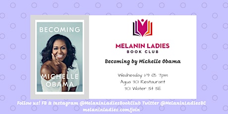 Melanin Ladies Book Club DC January Meeting - Wednesday 1/9 @ 7pm primary image