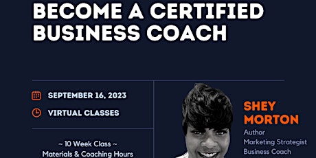 Business Coaching Certification Program primary image