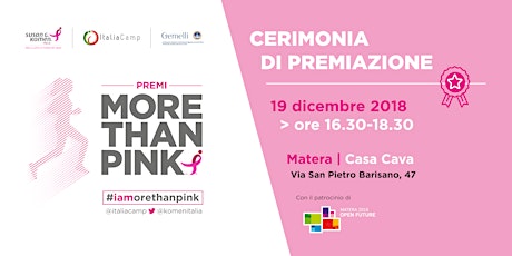 Immagine principale di MORE THAN PINK - Cerimonia di Premiazione 2018 