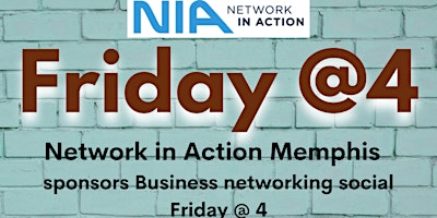 Hauptbild für Network in Action Business Networking Social, Friday@4 @ Meddlesome, May 24