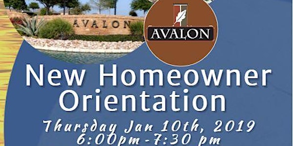 Avalon New Homeowner Orientation 