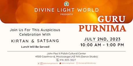 Guru Purnima Celebration 2023 (CANADA) primary image