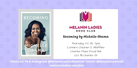 Melanin Ladies Book Club Baltimore January Meeting - Thursday 1/10 @ 7pm primary image