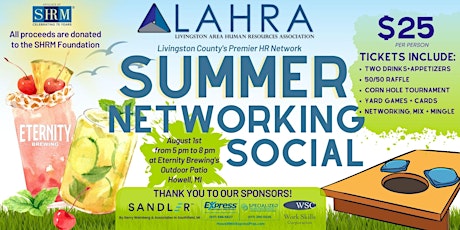 Hauptbild für Summer Networking Social + Cornhole Tournament