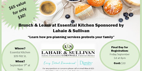 Brunch & Learn at Essential Kitchen Sponsored by Lahaie & Sullivan! primary image