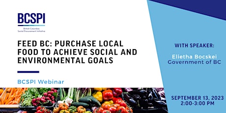 Feed BC: Purchase local food to achieve social and environmental goals primary image