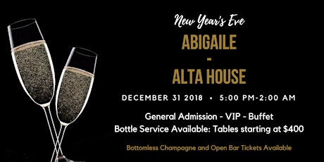 Abigaile & Alta House New Year's Eve Celebration 2019 primary image