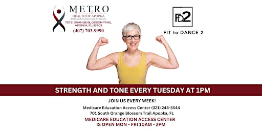 Free Exercise Strength and Tone Class  for Senior Citizens at Metro Health primary image