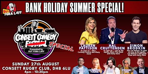 Primaire afbeelding van Consett Comedy Bank Holiday Special!