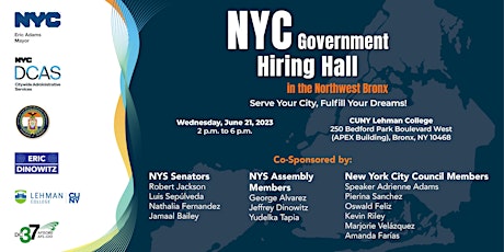 Primaire afbeelding van NYC Government Hiring Hall - June 21