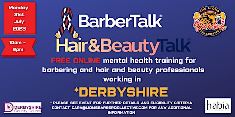 Imagem principal do evento BarberTalk / Hair&Beauty Talk ONLINE - Derbyshire - 31st July 2023