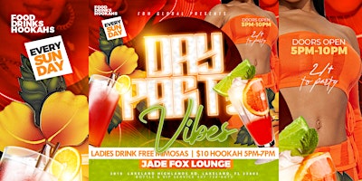 Imagen principal de Ladies Drink MIMOSAS “FREE ALL DAY” $10 Hookah 5-7pm