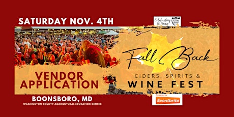 Fall Back Ciders, Spirits & Wine Fest 2023 Vendor APPLICATION primary image